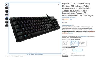 Teclado Gaming Mecánico Logitech G512