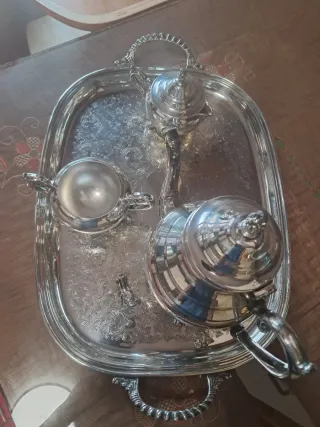 Juego Café Vintage WM Rogers con Bandeja