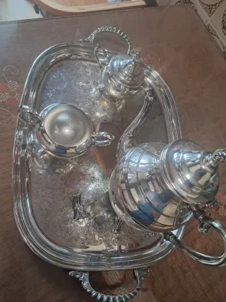 Juego Café Vintage WM Rogers con Bandeja