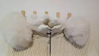 Anorak sci OYSHO crema con etichette, XS