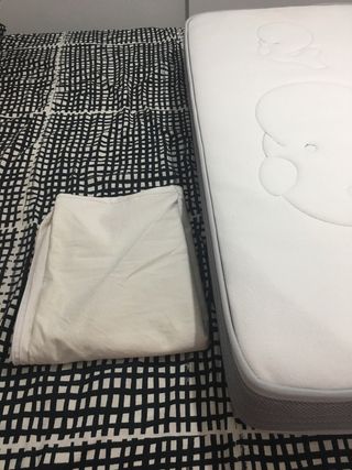 Colchón Cuna 120x60 + Funda Protectora impermeable