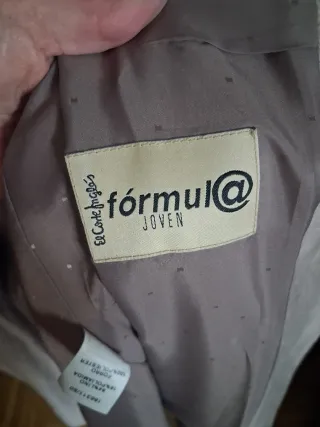 Chaqueta larga beige mujer