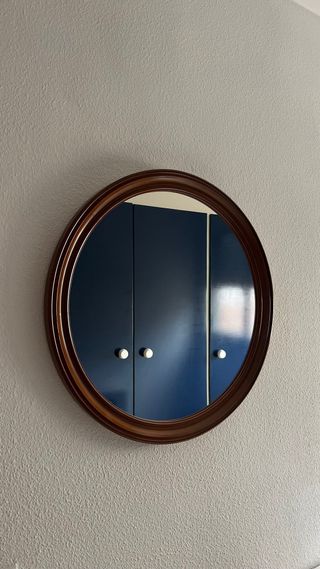 Espejo ovalado marco madera