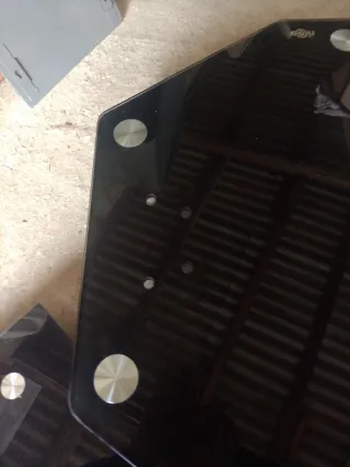 Supporto TV da terra in vetro nero