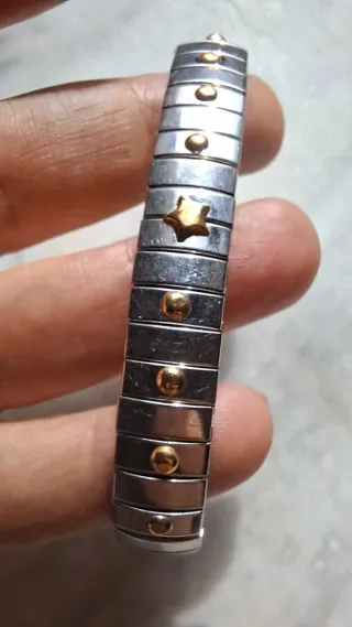 Bracciale Zoppini Stelle e Palline Oro/Acciaio