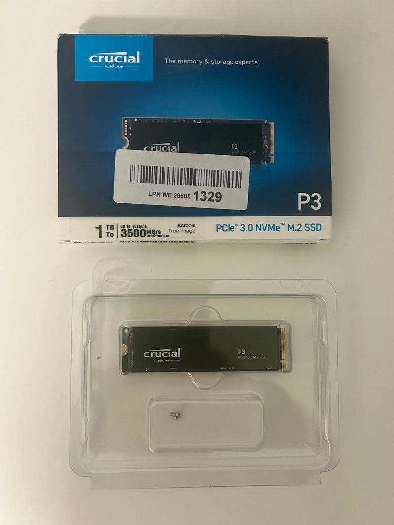 SSD Crucial P3 1TB M.2 NVMe PCIe Gen3 afbeelding 3