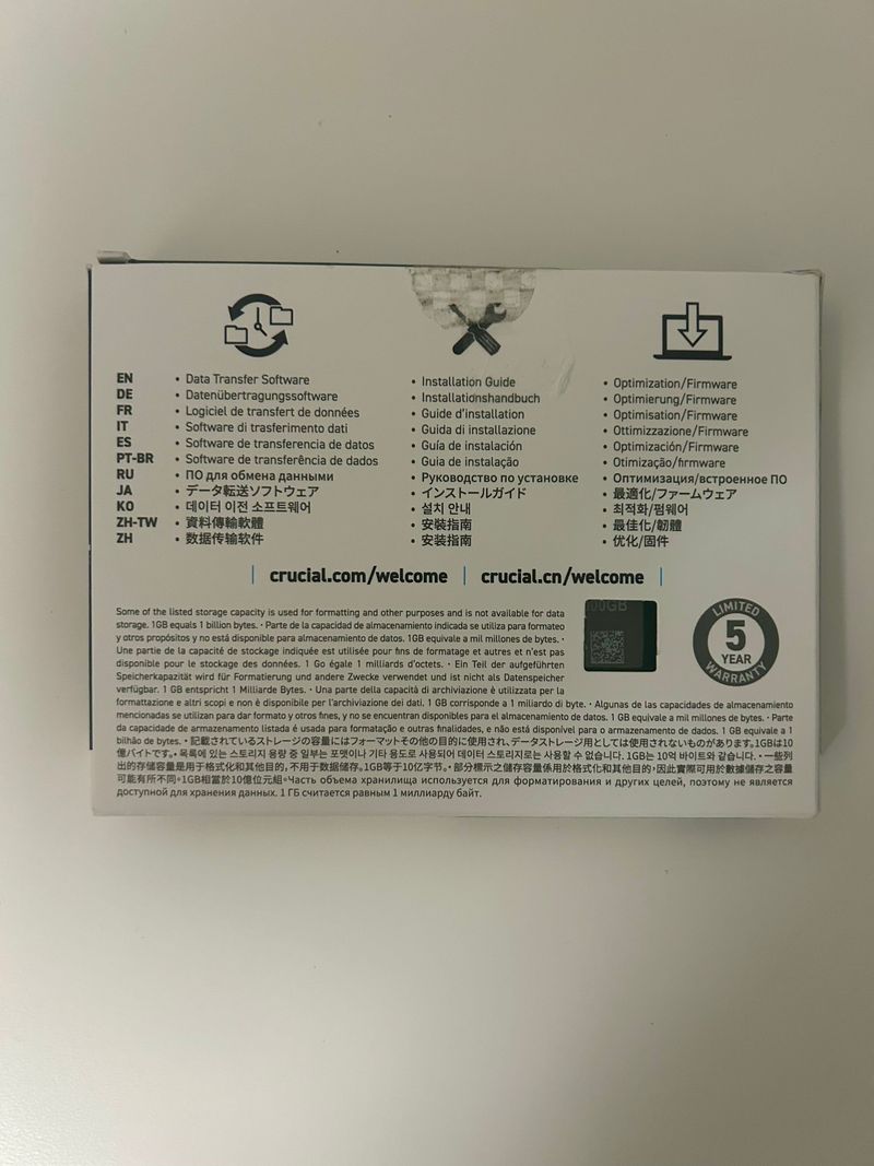SSD Crucial P3 1TB M.2 NVMe PCIe Gen3 afbeelding 5