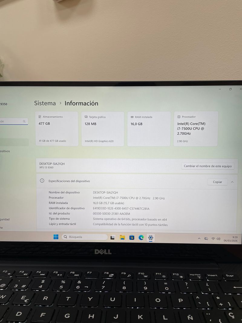 Dell XPS 13 9350 i7-7 16GB 512M2-80565- afbeelding 5