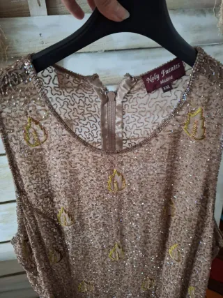 Top Noly Fuentes seda pedrería