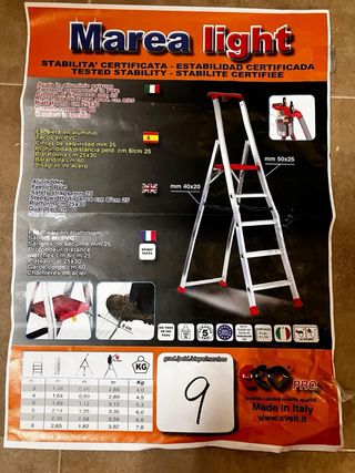 Escalera aluminio 8 peldaños