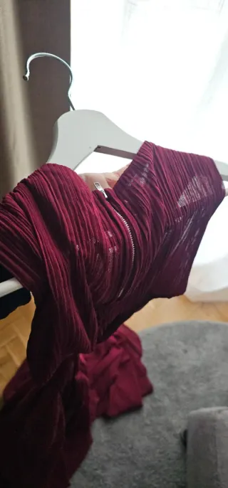 Vestido fiesta bordo/burdeos