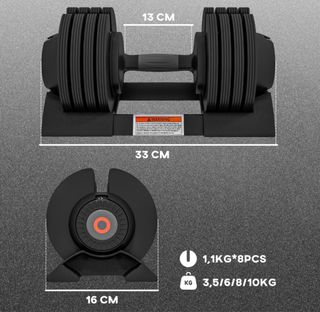 2 Mancuernas Ajustables 10kg