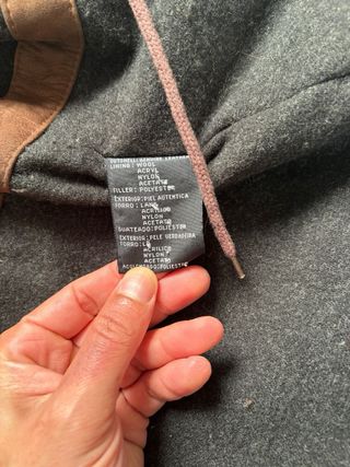 Chaqueta de piel marrón