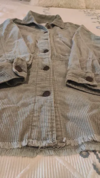 Chaqueta Pana Pull&Bear Verde Agua