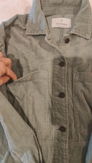 Chaqueta Pana Pull&Bear Verde Agua