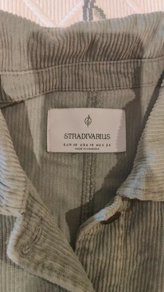 Chaqueta Pana Pull&Bear Verde Agua