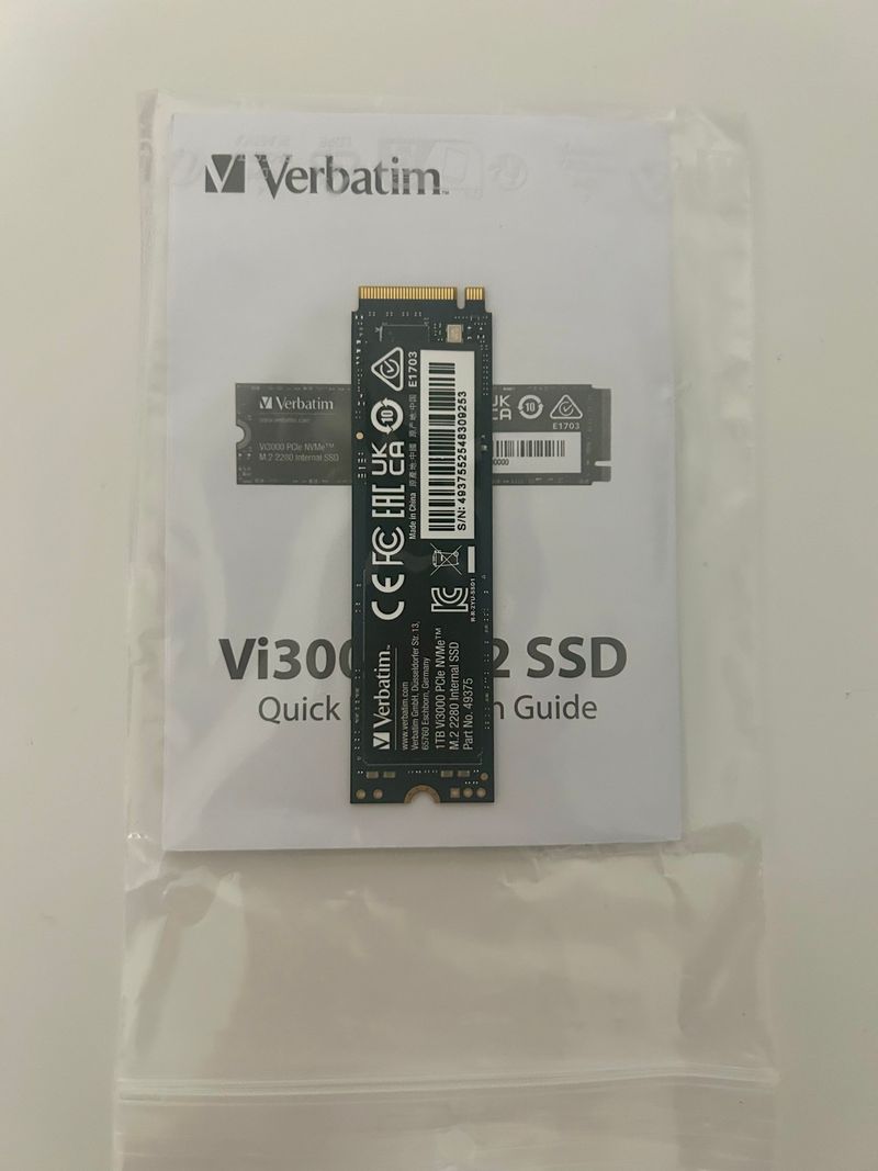 SSD M.2 NVMe Verbatim Vi3000 1TB SSD afbeelding 3