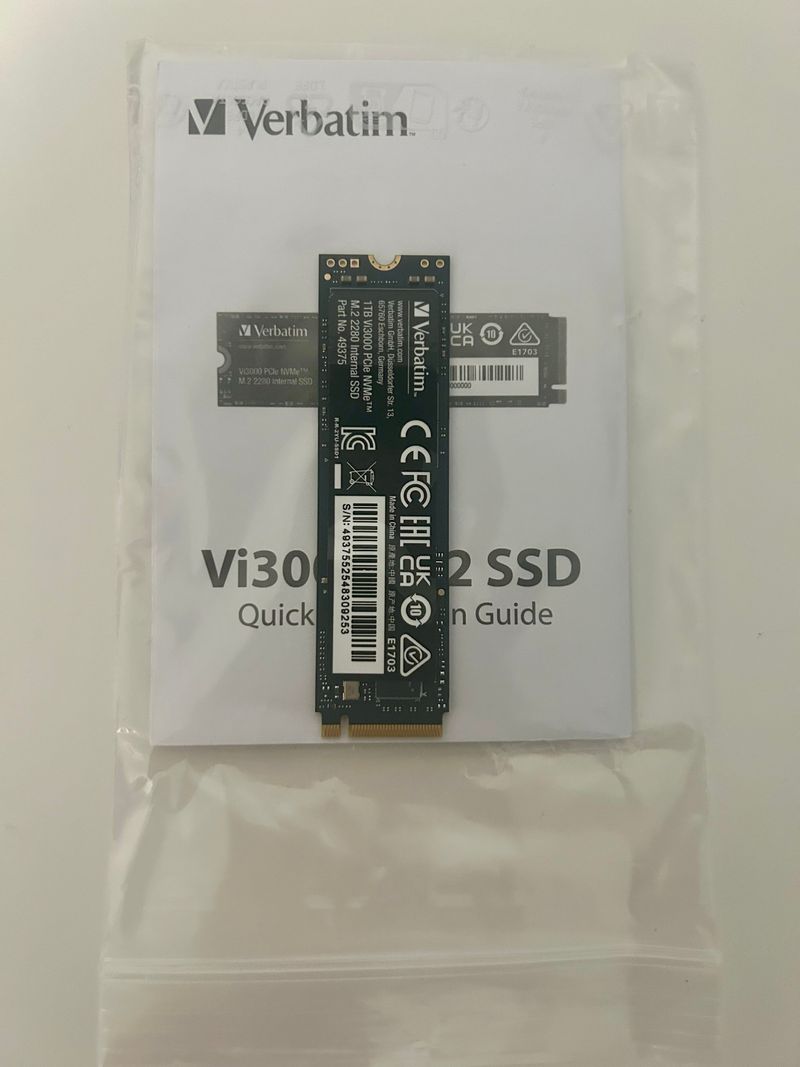 SSD M.2 NVMe Verbatim Vi3000 1TB SSD afbeelding 4