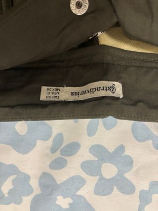 Falda verde polipiel cremallera delantera