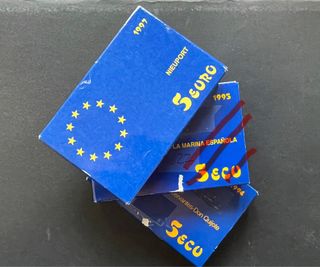 5 ECU 1994 y 5 EURO 1997. Onza Troy de plata pura