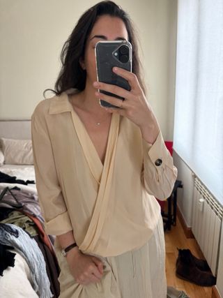 Blusa Massimo Dutti cruzada talla 38