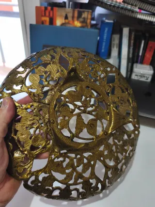 Precioso Frutero  latón  Jerusalén