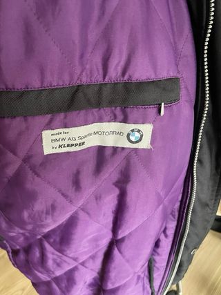 Chaqueta de moto BMW Negra y Morada