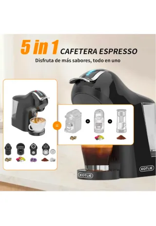 Cafetera Espresso Cápsulas Kotlie 5 en 1 Multicaps
