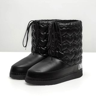 Stivali da neve Moschino neri cuori tg 39/40