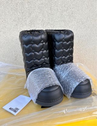 Stivali da neve Moschino neri cuori tg 39/40