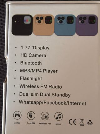 i16 Pro Telefono Cellulare Piccolo Nero tutto in f