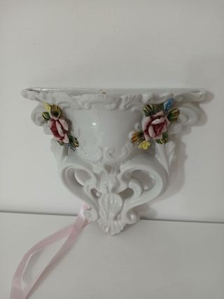 Vecchia Bassano Vaso Parete Ceramica Fiori