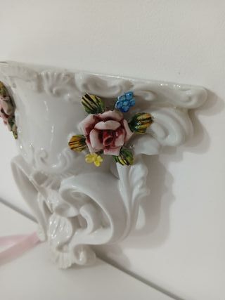 Vecchia Bassano Vaso Parete Ceramica Fiori