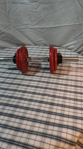 Mancuernas ajustables rojas