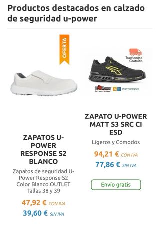 Calzado seguridad Upower Matt S3 talla 44