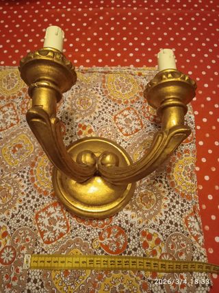 Applique vintage legno dorato