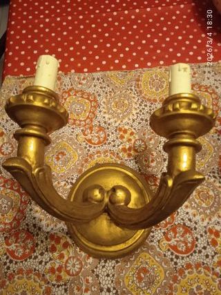 Applique vintage legno dorato