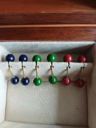 Caja de madera para reloj y gemelos