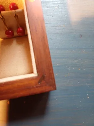 Caja de madera para reloj y gemelos