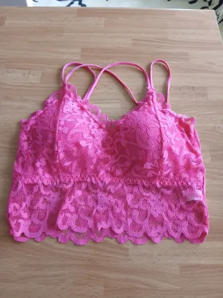 Bralette Pizzo Rosa