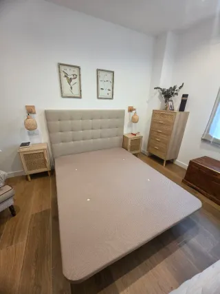 Colchón Flex 150x190 + Base Tapizada