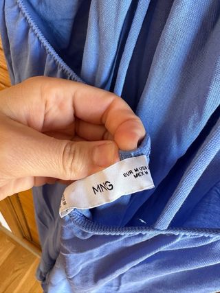 Vestido largo azul Mango talla M