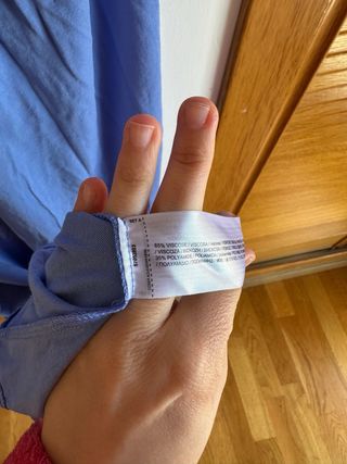 Vestido largo azul Mango talla M