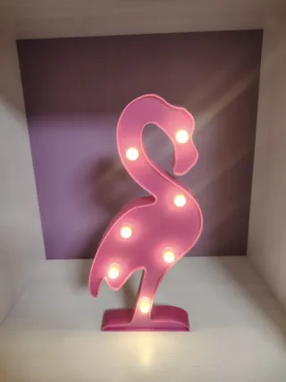 Lámpara LED Flamenco Rosa Decorativa