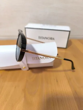 Gafas de Sol Mujer Negro y Dorado