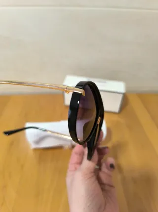 Gafas de Sol Mujer Negro y Dorado