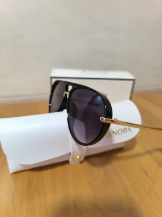 Gafas de Sol Mujer Negro y Dorado