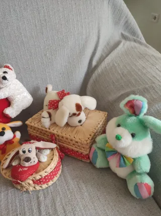 Lotto peluche orsacchiotti e coniglietto