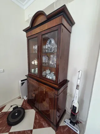 Vitrina Clásica Madera Noble Marquetería