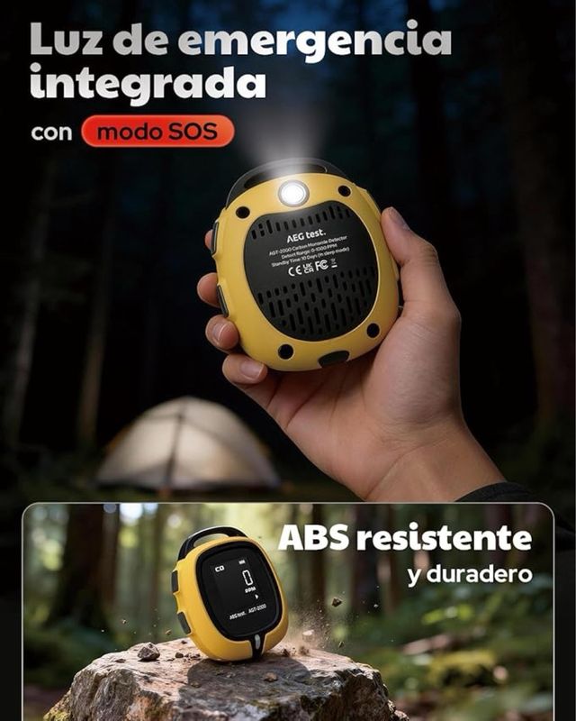 Detector CO AEGTEST AGT-2000 Portátil Nuevo